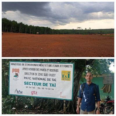 Landscape and picture of the national park sign