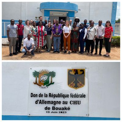 Collage - Group picture at CHU Bouaké