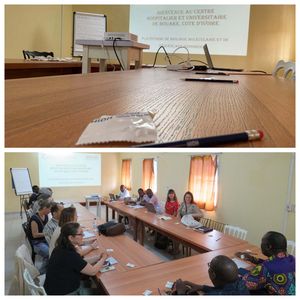 Participants sitting at tables